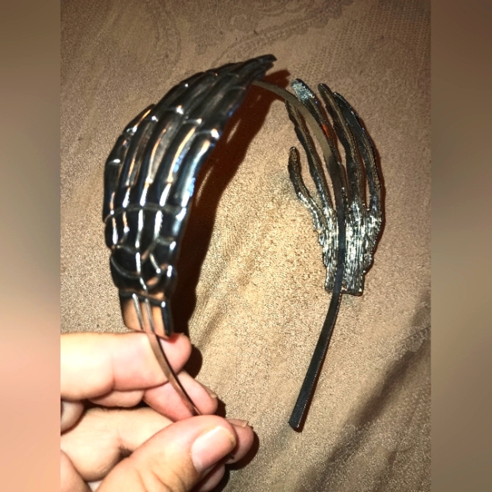 Silver Skeleton hands headband Halloween